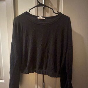 Women's Black Cropped Top